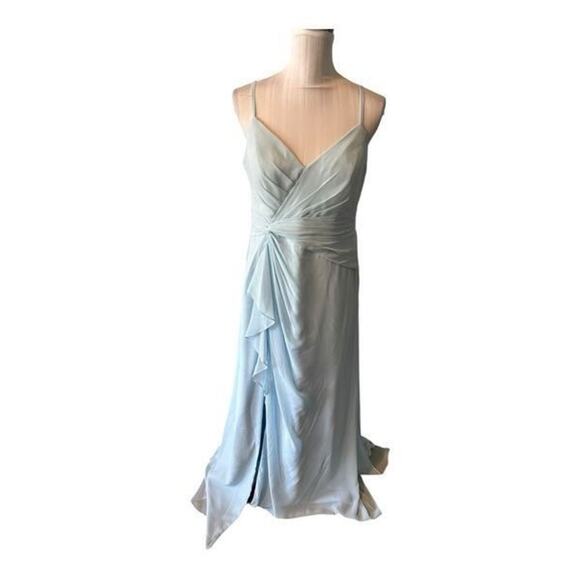 Azazie Evalin Sky Blue Bridesmaid Prom Dress Size C - Picture 1 of 5